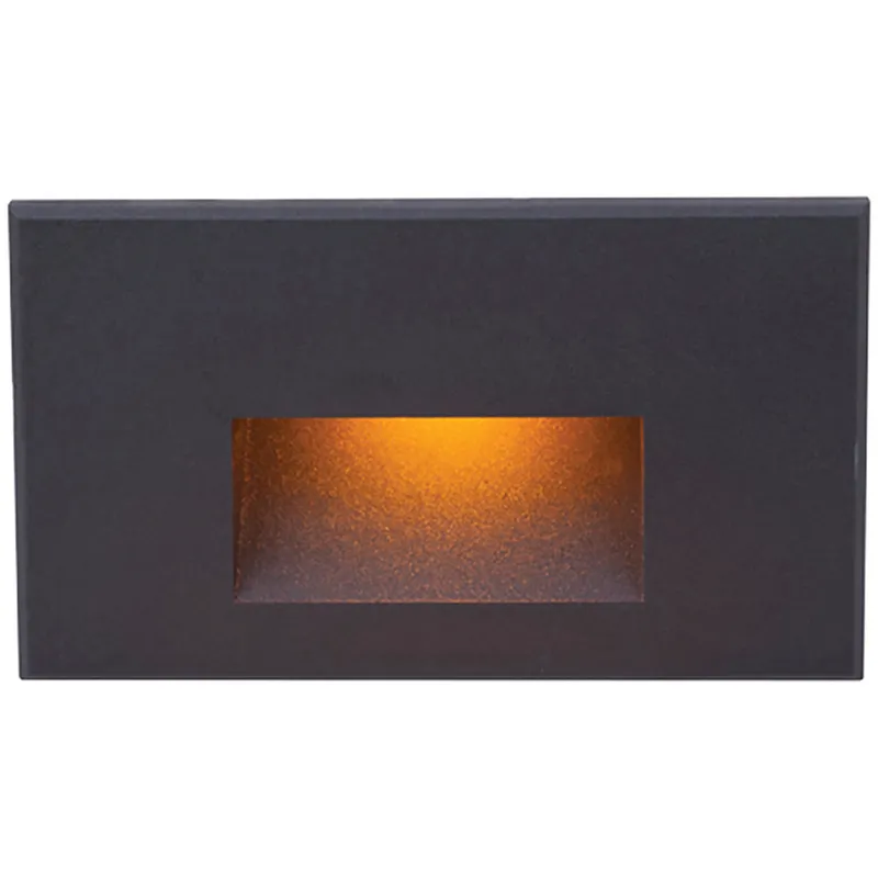 WAC 120V Step Light LED 1.5 inch Black ADA Step and Wall Light in Amber, WAC Lighting
