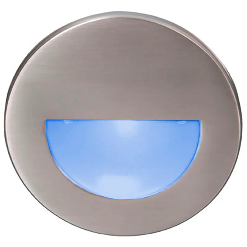 WAC 120V Step Light LED 3 inch Brushed Nickel ADA Step and Wall Light in Blue, WAC Lighting