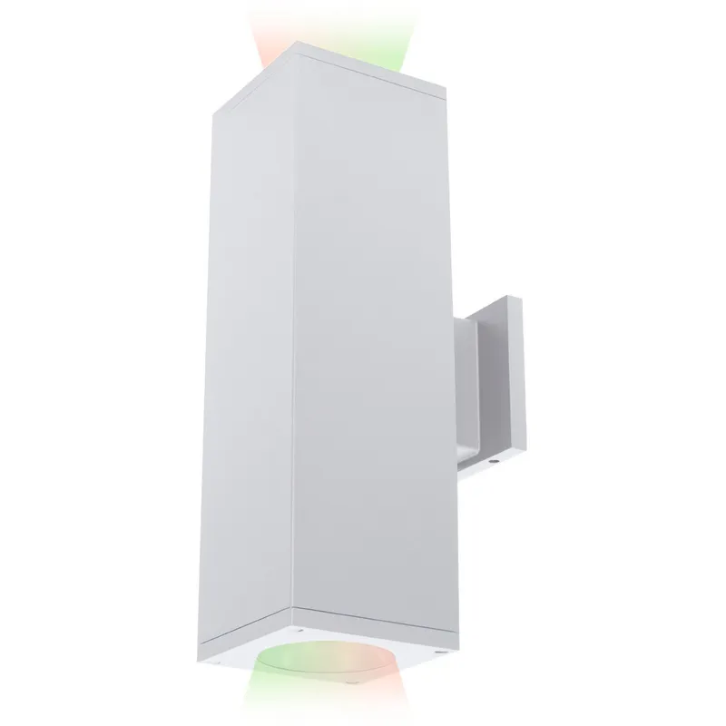 Cube Arch Graphite Sconce Wall Light in Flood, 90, Color Changing, Away From Wall