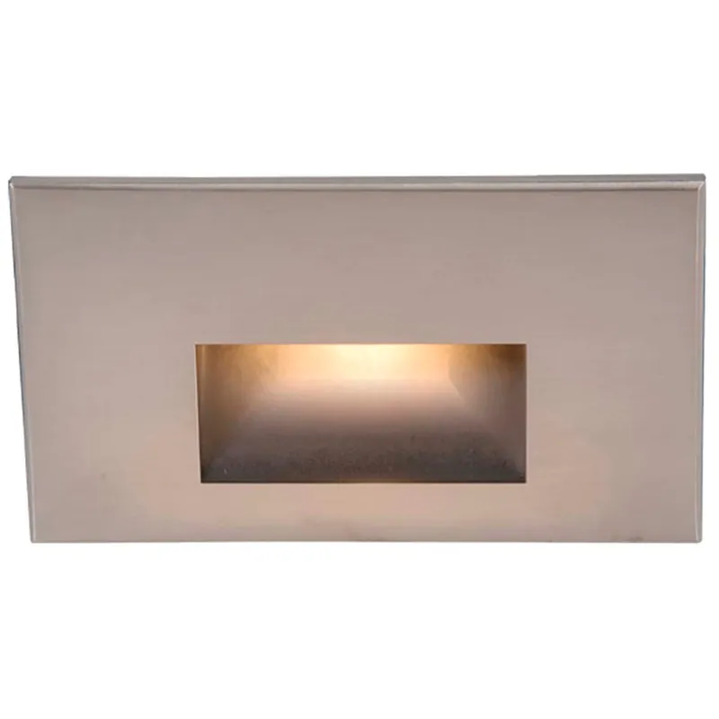 WAC 120V Step Light LED 1.5 inch Brushed Nickel ADA Step and Wall Light in 3000K Warm White LED, WAC Lighting