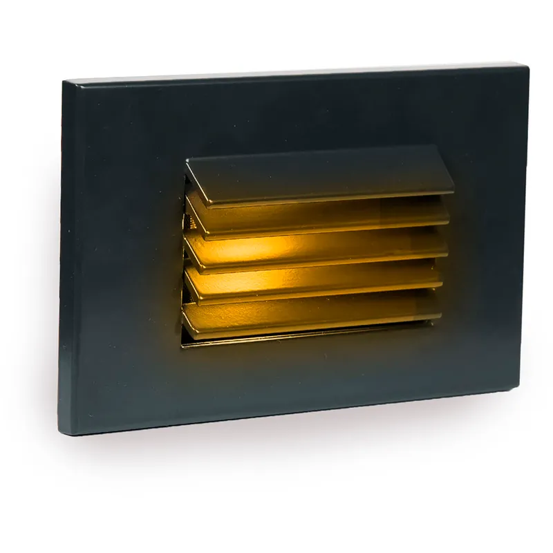 WAC 12V Step Light LED 5 inch Black ADA Step and Wall Light in Amber, WAC Landscape