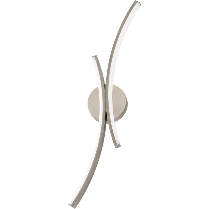 Tusk Wall Sconce Wall Light in 2700K, Brushed Nickel, dweLED