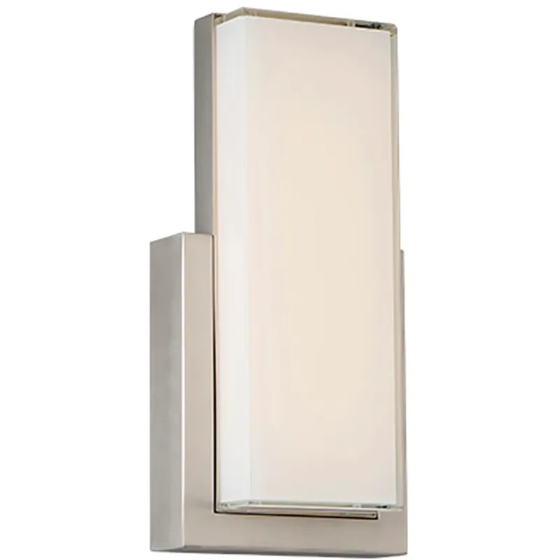 Corbusier LED 3.39 inch Satin Nickel ADA Wall Sconce Wall Light in 2700K, dweLED
