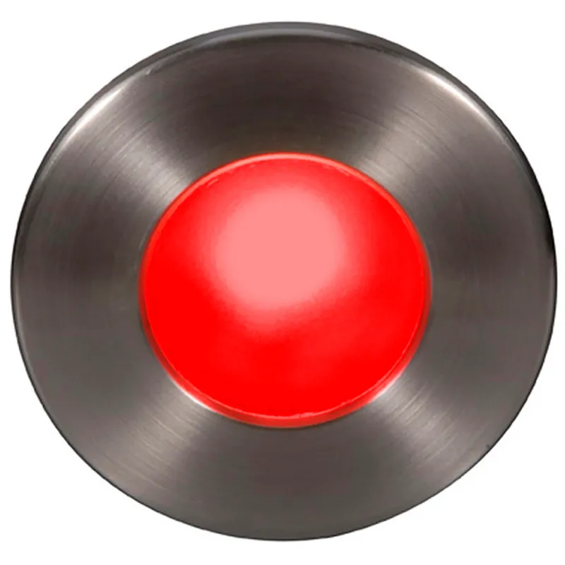 WAC 120V Step Light LED 3 inch Brushed Nickel ADA Step and Wall Light in Red, WAC Lighting