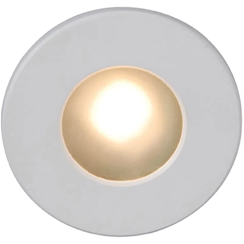 WAC 120V Step Light LED 3 inch White ADA Step and Wall Light in 3000K Warm White LED, WAC Lighting