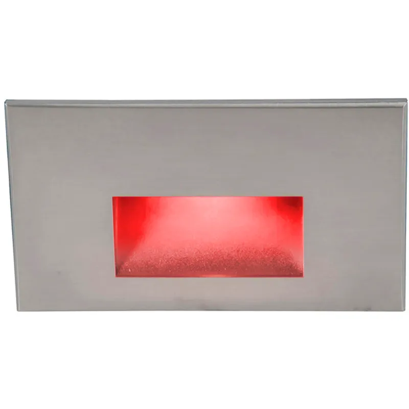 WAC 120V Step Light LED 1.5 inch Stainless Steel ADA Step and Wall Light in Red, WAC Lighting
