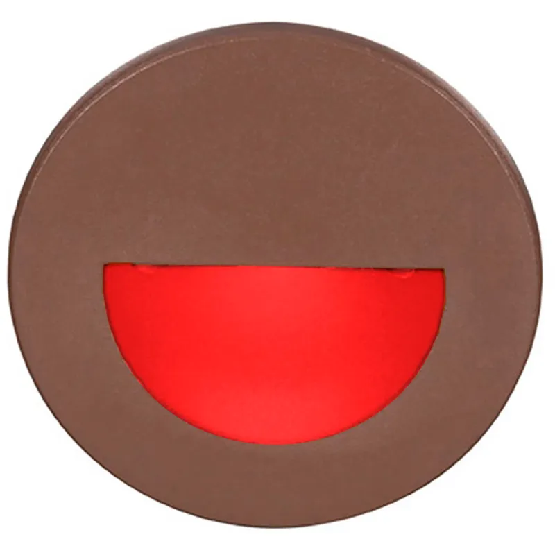 WAC 120V Step Light LED 3 inch Bronze ADA Step and Wall Light in Red, WAC Lighting