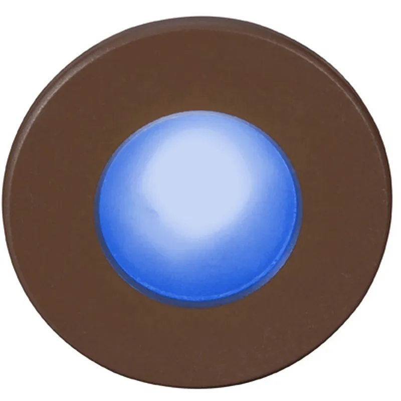 WAC 120V Step Light LED 3 inch Bronze ADA Step and Wall Light in Blue, WAC Lighting