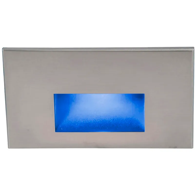 WAC 120V Step Light LED 1.5 inch Stainless Steel ADA Step and Wall Light in Blue, WAC Lighting