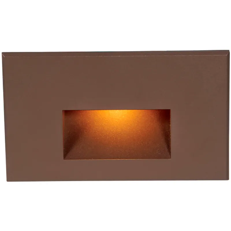 WAC 120V Step Light LED 1.5 inch Solid Brass Coated in Bronze ADA Step and Wall Light in Amber, WAC Lighting