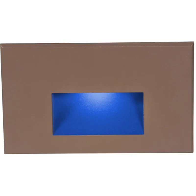 WAC 120V Step Light LED 1.5 inch Bronze ADA Step and Wall Light in Blue, WAC Lighting