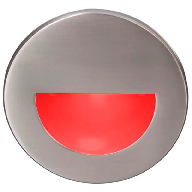WAC 120V Step Light LED 3 inch Brushed Nickel ADA Step and Wall Light in Red, WAC Lighting