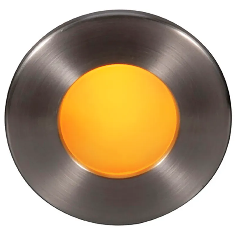 WAC 120V Step Light LED 3 inch Brushed Nickel ADA Step and Wall Light in Amber, WAC Lighting