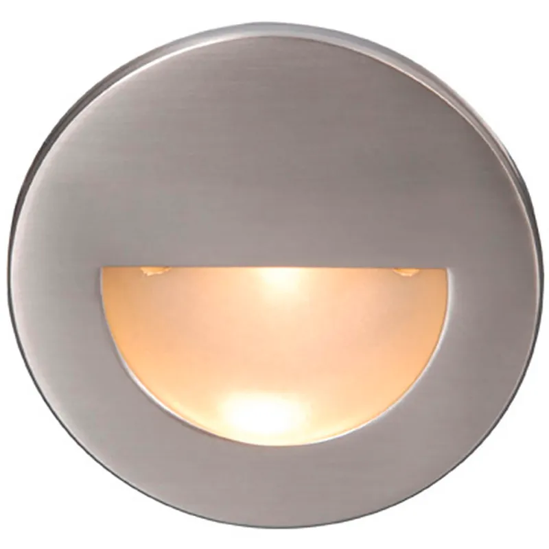 WAC 120V Step Light LED 3 inch Brushed Nickel ADA Step and Wall Light in 3000K Warm White LED, WAC Lighting