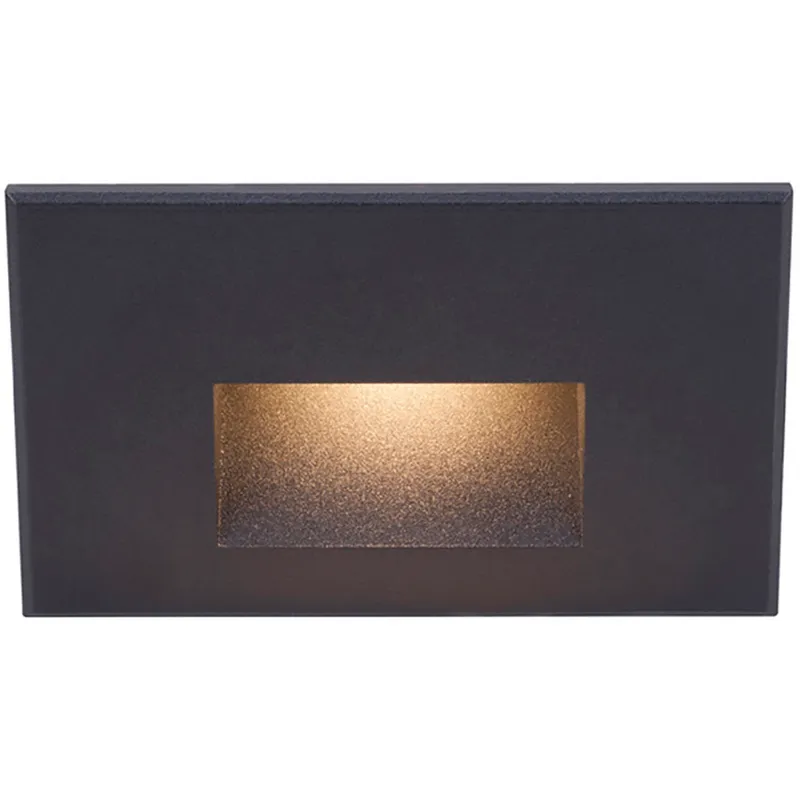 WAC 120V Step Light LED 1.5 inch Black ADA Step and Wall Light in 3000K Warm White LED, WAC Lighting