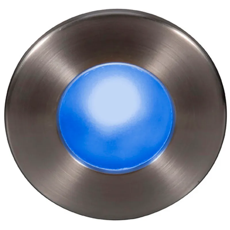 WAC 120V Step Light LED 3 inch Brushed Nickel ADA Step and Wall Light in Blue, WAC Lighting
