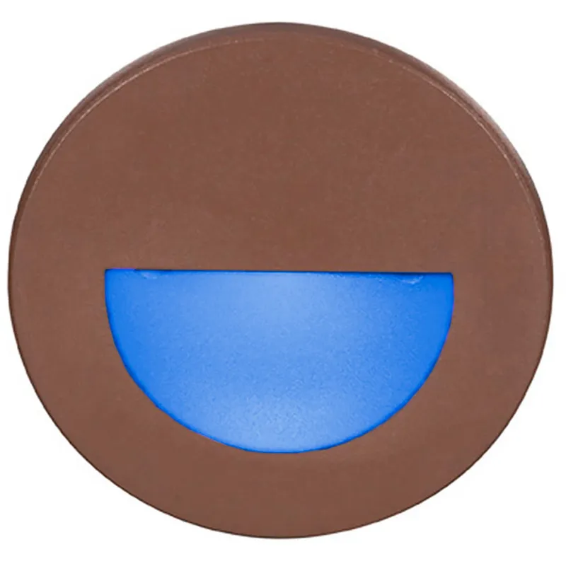 WAC 120V Step Light LED 3 inch Bronze ADA Step and Wall Light in Blue, WAC Lighting