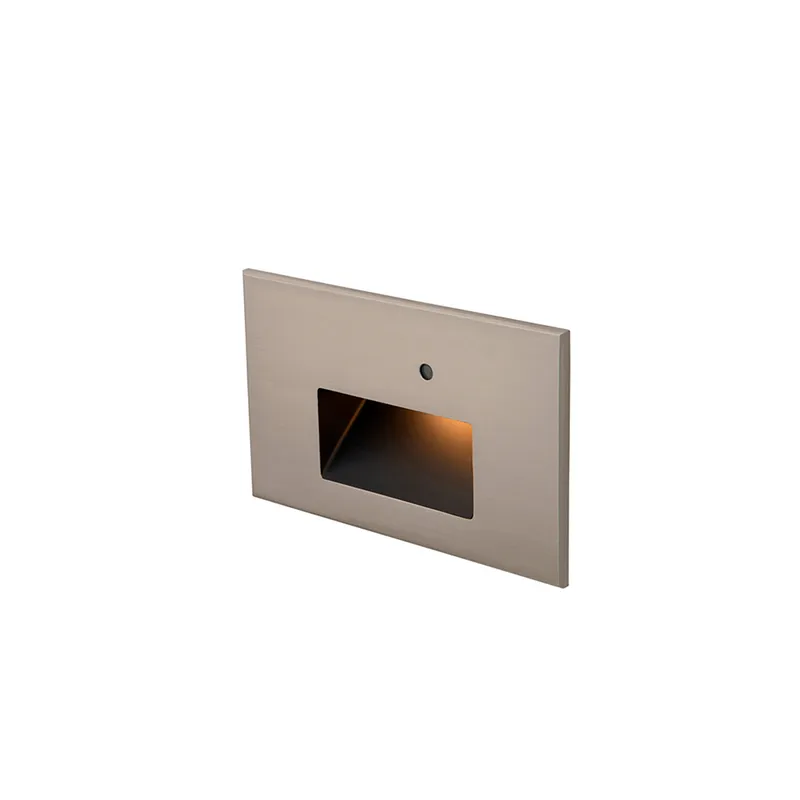 WAC 120V Step Light LED 1.5 inch Brushed Nickel ADA Step and Wall Light in Amber, WAC Lighting