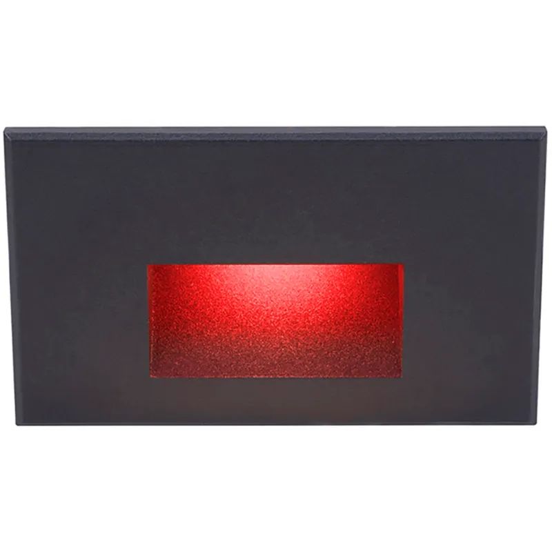 WAC 120V Step Light LED 1.5 inch Black ADA Step and Wall Light in Red, WAC Lighting