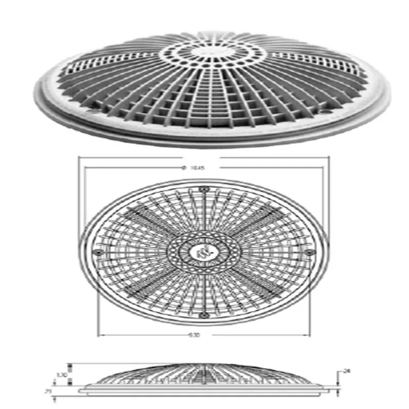 Waterway 640-1900V Tru Flo Drain Cover and Frame 10-Inch Round White