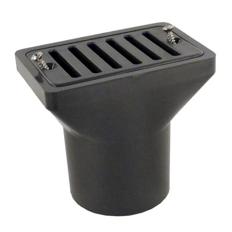 WATERWAY PLASTICS 640-2909-DKG Deck and Gutter Drain 2 inches by 4 inches Dark Gray