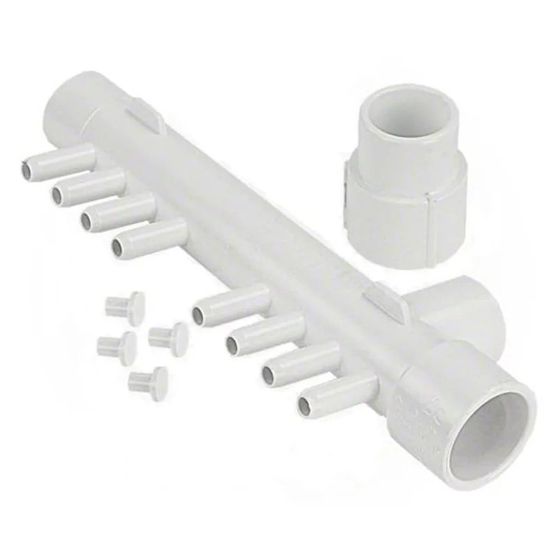 Waterway 672-4370B Manifold Tee Spigot and Socket Connection with Barbs