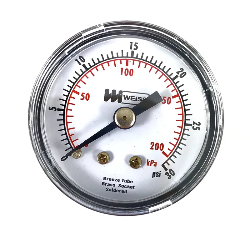Weiss Instruments WEISS-TL15-030-8B Pressure Gauge 0-30 Psi