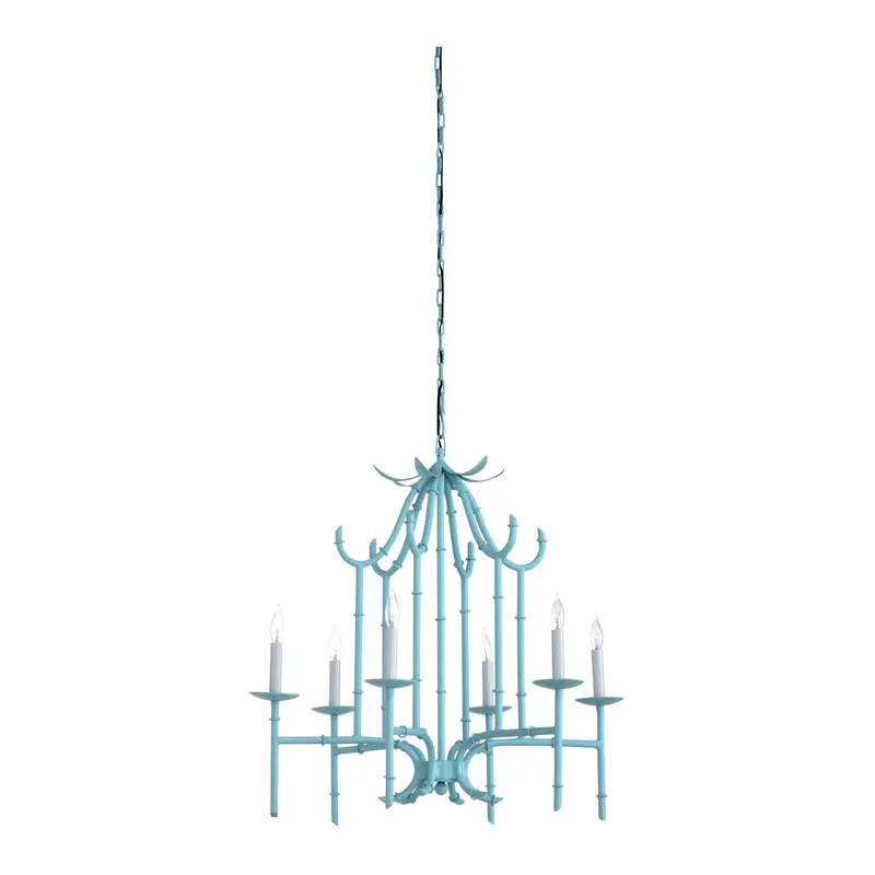 Wildwood 6 Light 27 inch Blue Sky Chandelier Ceiling Light