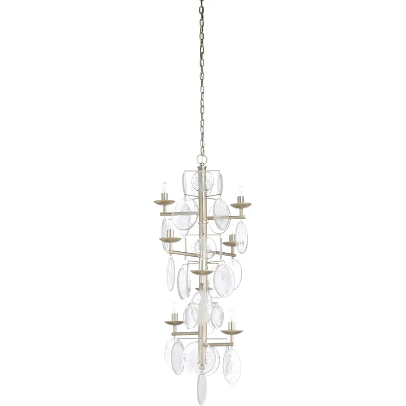 Wildwood 8 Light 28 inch Clear/Silver Leaf Chandelier Ceiling Light