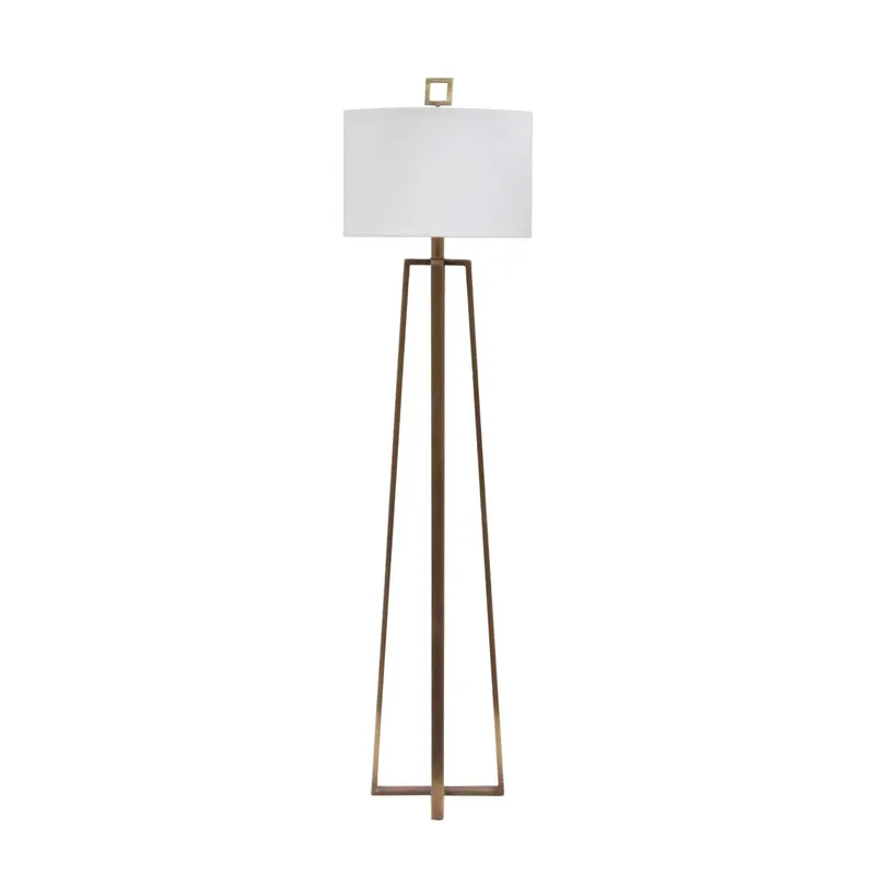 Wildwood 60 watt Antique Brass Floor Lamp Portable Light