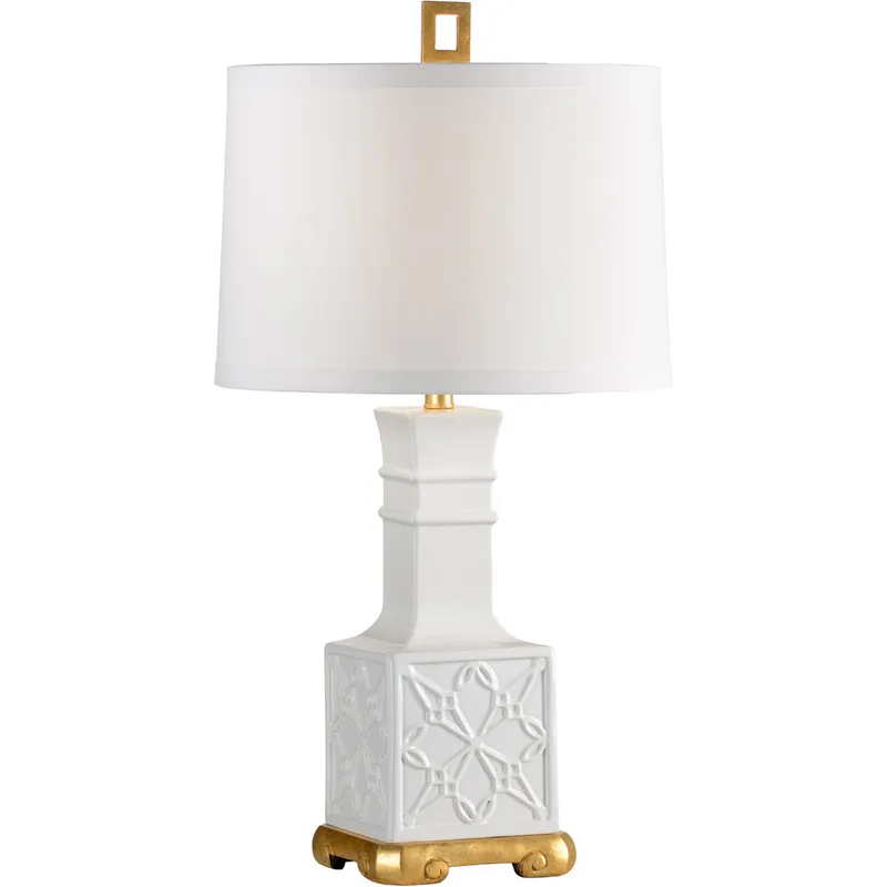 Biltmore 31 inch 100 watt White Glaze Table Lamp Portable Light