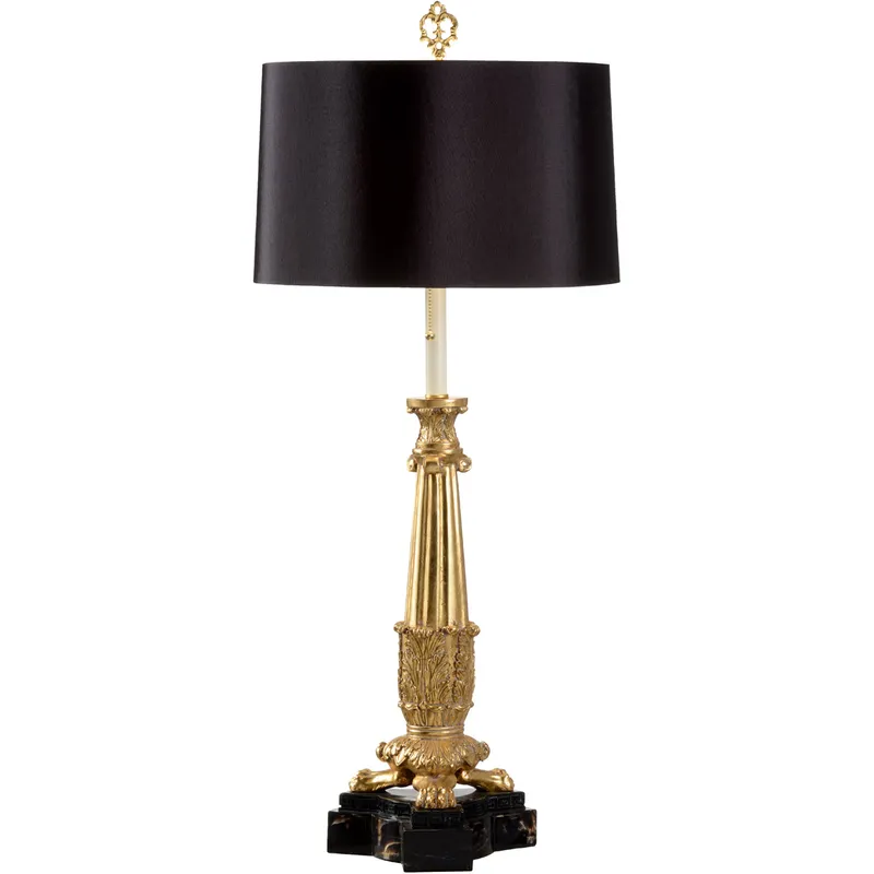 Biltmore 40 inch 100 watt Gold Leaf Table Lamp Portable Light