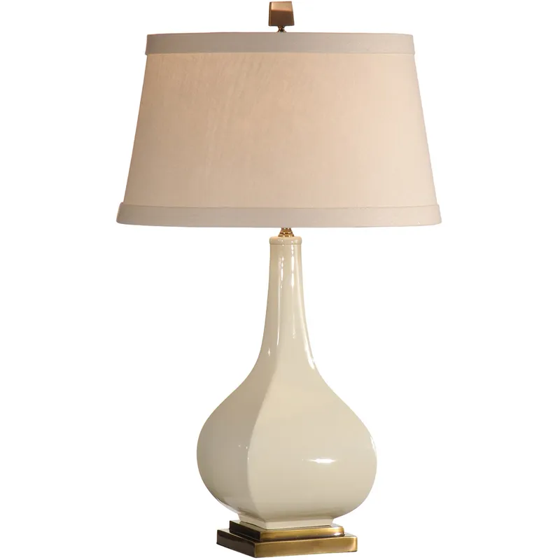 Wildwood 28 inch 100 watt White Glaze Table Lamp Portable Light