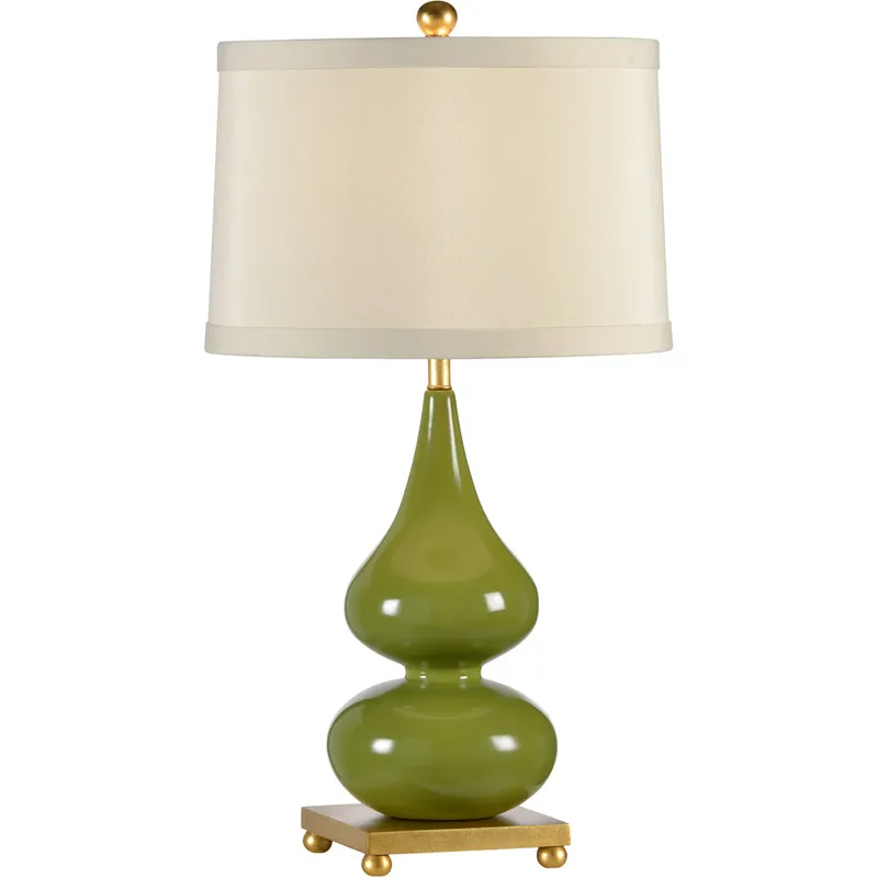 Wildwood 28 inch 100 watt Toad Green Glaze Table Lamp Portable Light
