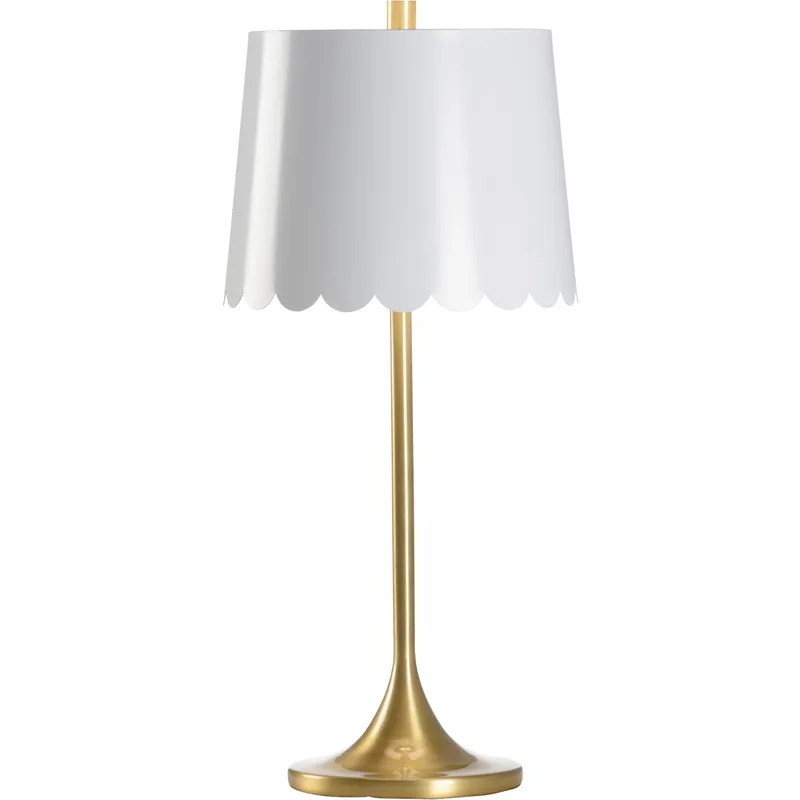 Meg Braff 27 inch 100.00 watt Brushed/White Table Lamp Portable Light
