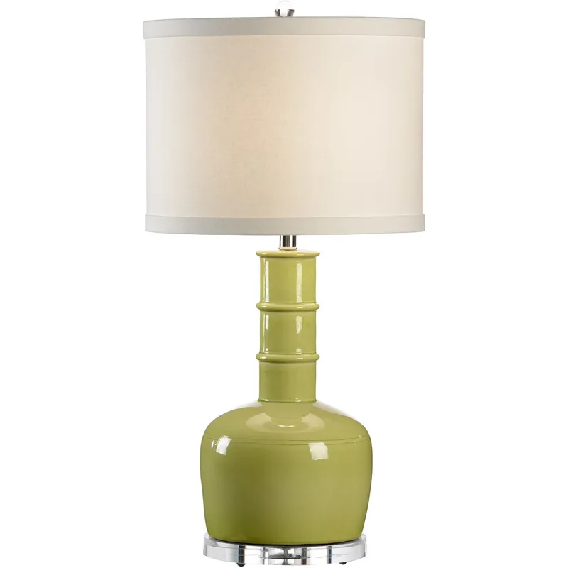 Wildwood 32 inch 100 watt Kiwi Green Glaze Table Lamp Portable Light