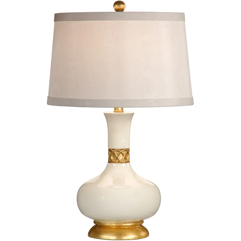 Wildwood 27 inch 100 watt Gardenia White Glaze Table Lamp Portable Light
