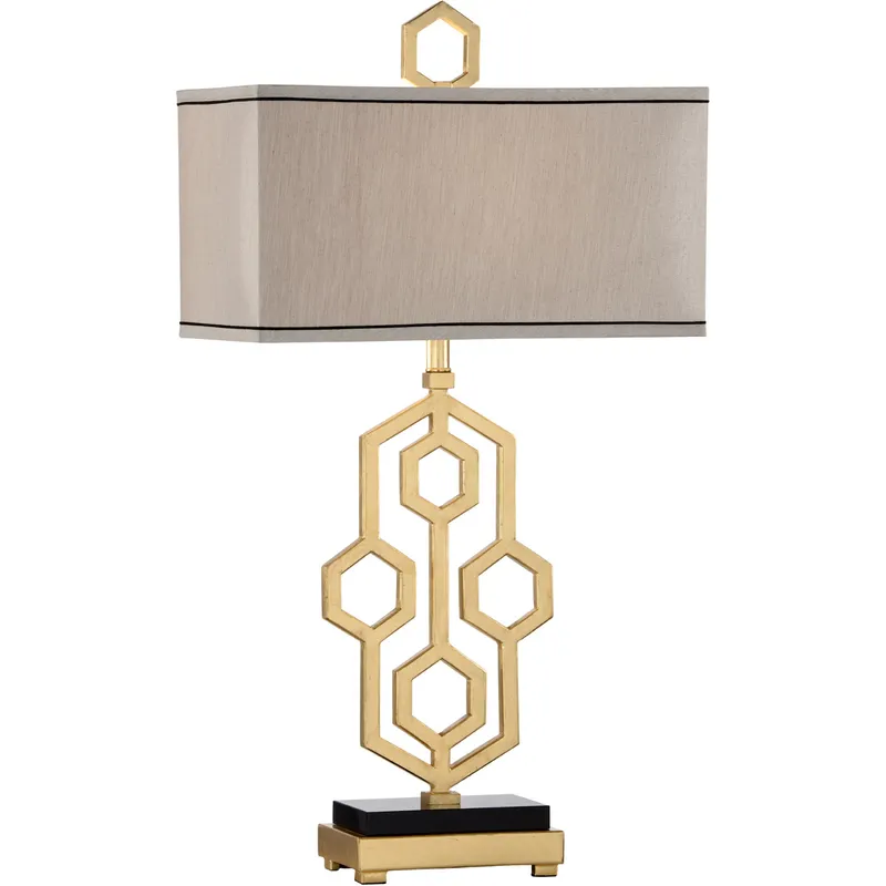 Wildwood 32 inch 60 watt Gold Leaf Table Lamp Portable Light