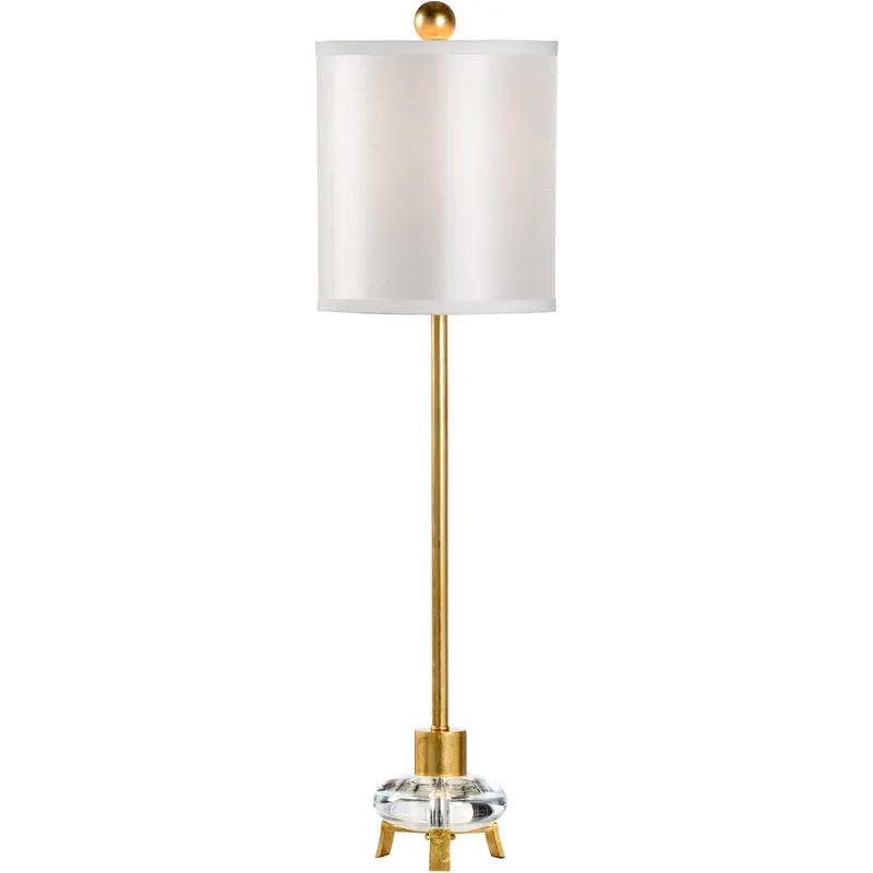 Wildwood 32 inch 60 watt Antique Gold Leaf Buffet Lamp Portable Light