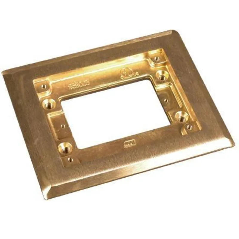 Cover Plate Flange, 1-Gang, Brass