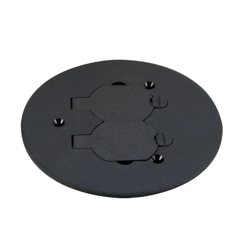 Round Duplex Receptacle Cover, 5-1/2" Diameter, Non-Metallic