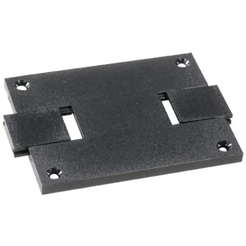 Floor Box Cover, 1-Gang, Dual Service, Black, Non-Metallic