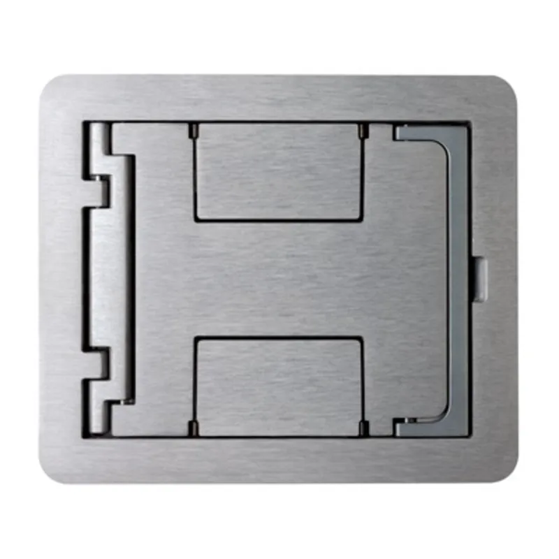 Flanged Cover, Blank Top, Die Cast Aluminum, For Use In Carpet/Tile Applications