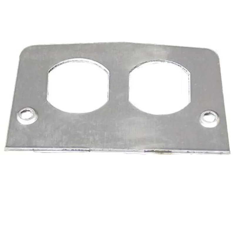 Service Box Plate, Metallic, Type: Duplex Receptacle