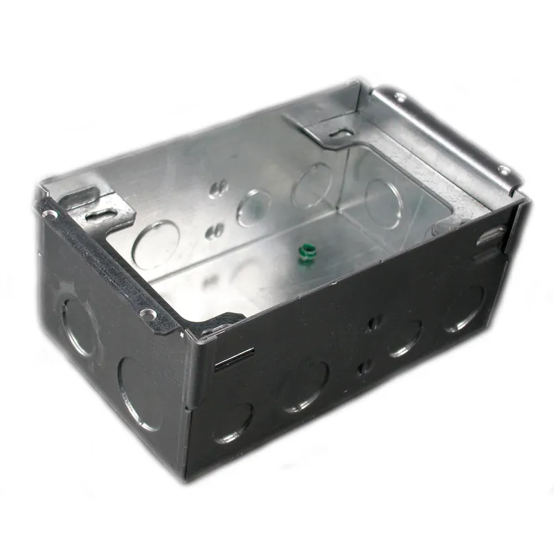 Rectangular Floor Box, 2-Gang, Depth: 3-7/16"