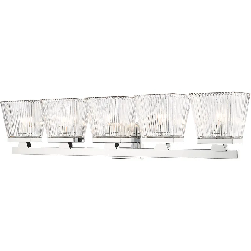 Astor 5 Light 36 inch Chrome Vanity Wall Light