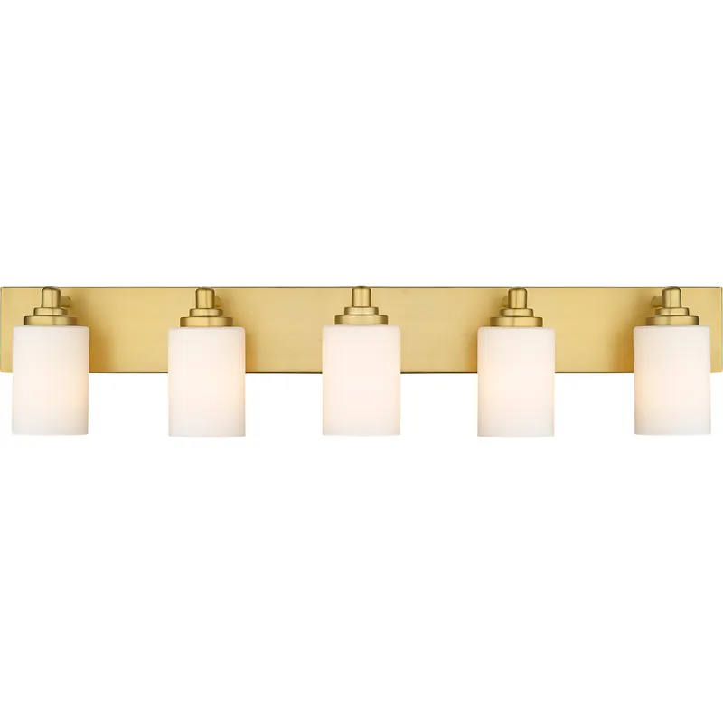 Soledad 5 Light 38.75 inch Brushed Gold Vanity Wall Light