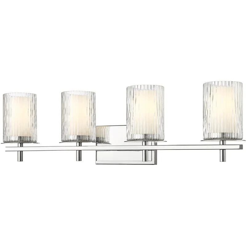 Grayson 4 Light 31 inch Chrome Vanity Wall Light