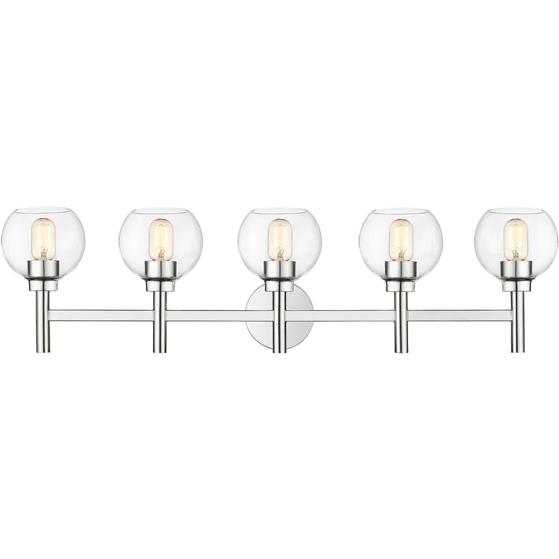 Sutton 5 Light 39.5 inch Chrome Vanity Wall Light