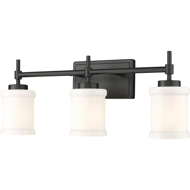 Cadoc 3 Light 23.5 inch Matte Black Bath Vanity Light Wall Light